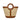 Leather & Raffia Tote Bag in Camel