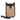 Leather & Straw Cellphone Crossbody in Navy