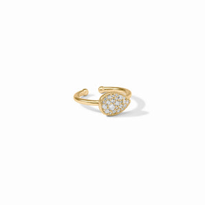 Pave Teardrop Stacking Ring in Cubic Zirconia