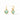 Honeybee Hoop & Charm Earring in Aquamarine Blue