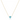 16" Small Cross Necklace in Turquoise