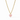 Heart Delicate Necklace in Pink Quartz