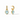 Jolie Hoop & Charm Earring in Aquamarine Blue