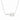Tennis Racquet Delicate Necklace in Cubic Zirconia in Silver