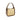 Leather/Straw Shoulder Bag in Brown