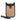 Leather & Straw Cellphone Crossbody in Black